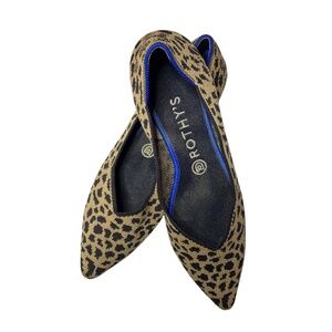 VGUC Rothy's Point Flats Cheetah Shoes 9 - RARE